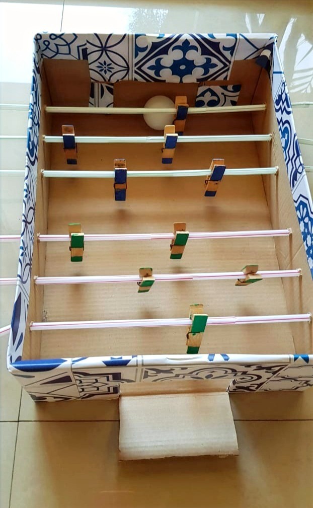 DIY mini football table for kids
